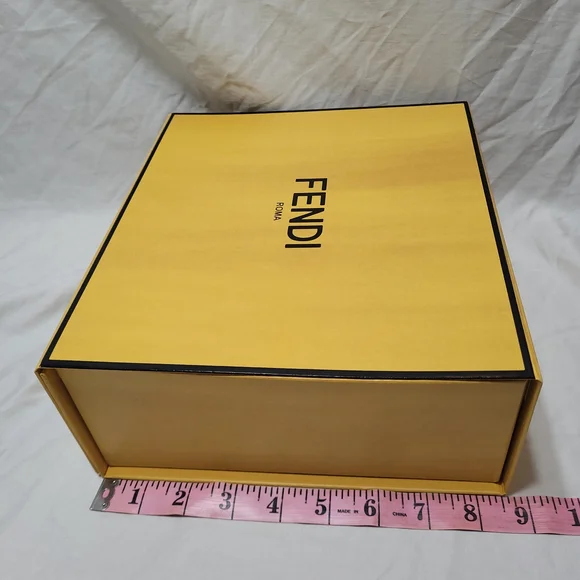 Fendi Magnetic Gift Box Empty Decorative Storage Organizer 9.5 x 8.75 x 3.75 in - Picture 12 of 14
